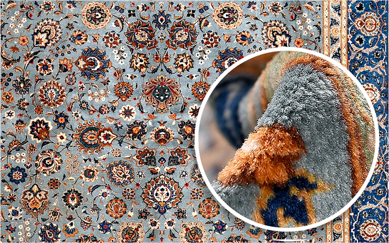 Elevating Modern Decor with Blue Persian Rugs, A Tribute to Kashan Masterpieces